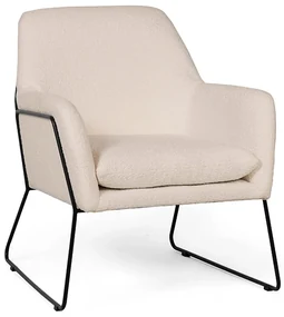 Kremowy designerski fotel MILAN