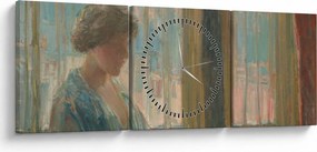 Obraz - Childe Hassam, The New York Window, reprodukcje (z zegarem) (90x30 cm)