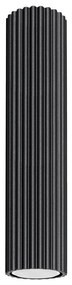 Plafon KARBON 30 czarny ryflowany SOLLUX  LIGHTING