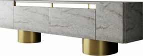 Stolik pod telewizor Bohem Travertine and Gold