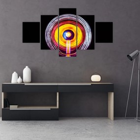 Obraz świateł w kręgu (125x70 cm)