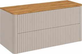 Szafka łazienkowa 100, Kaszmir, blat dąb craft, 100,8 x 44,2 x 50 cm