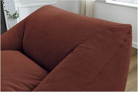 Pomarańczowy sztruksowy worek do siedzenia Lilibet – Bobochic Paris