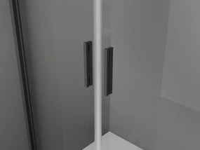 Mexen Exo drzwi prysznicowe podwójne uchylne 70 cm, transparent, czarne - 814-070-000-70-00