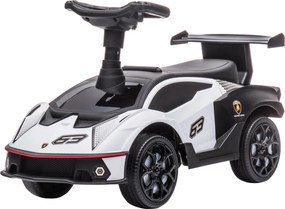 AIYAPLAY Licencjonowany Lamborghini na pedały, samochodzik z efektami dźwiękowymi, zabezpieczeniem przed wywrotką, 67 cm x 28 cm x 38 cm