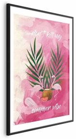 Plakat Summer Vibe 21x30 cm z ramą czarną z marginesem ARTGEIST B