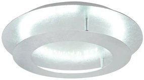 Srebrny okrągły plafon sufitowy LED 40 cm - D157 Preston