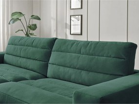 Zielony aksamitny narożnik (lewostronny/z szezlongiem) Sierra – Bobochic Paris