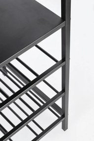 Czarna metalowa szafka na wino liczba butelek 15, 48,5x84,5x34 cm Isaac – Yes Everyday