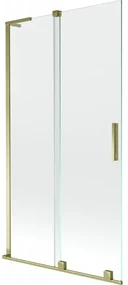 Mexen Velar L parawan nawannowy 2-skrzydłowy rozsuwany 100 x 150 cm, transparent, złoty - 896-100-003-01-50