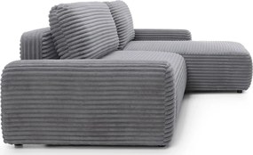 Ciemnoszary narożnik sztruksowy do salonu C9-F72