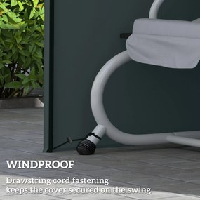 Outsunny Pokrowiec na huśtawkę 3-osobową, Wodoodporny, Tkanina Oxford, 220 x 125 x 172 cm, Szary | Aosom PL