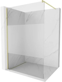 Mexen Kioto ścianka prysznicowa Walk-in 70 x 200 cm, transparent/szron 8 mm, złota szczotkowana - 800-070-101-55-35