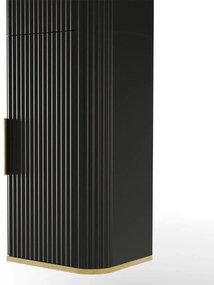 Szafka łazienkowa RIVELA 2D 40x160cm czarna STRAMA