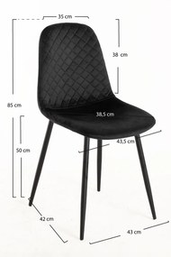 Zestaw 4 Krzese Boide