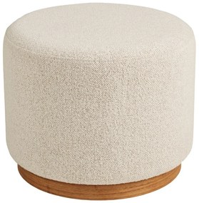 Beżowy puf z materiału bouclé Daisy – House Nordic