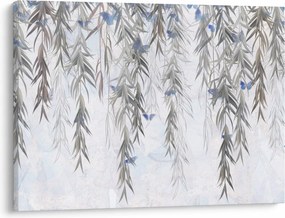 Obraz - Gałązki wierzby z motylami (70x50 cm)