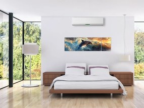 Obraz - Delfin, ilustracje (170x50 cm)