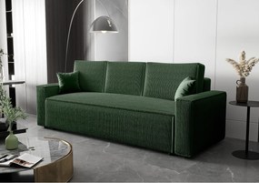 BEDANTE Sofa AMBRO Poso 14 z funkcją spania, zielony, sofa z pojemnikiem, skrzynia na pościel, kanapa do salonu, kanapa, sofa, sofa z funkcją spania