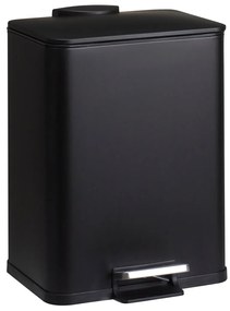 Metalowy kosz na śmieci DELTA, czarny, 20 l