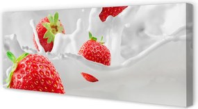 Obraz na płótnie Truskawki w Białym Mleku