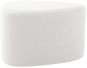 Biały puf z materiału bouclé Ada – Leitmotiv