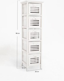 Komoda wska Kirota 5 szuflady