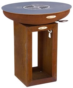Brązowy grill zewnętrzny na węgiel Remundi Carus S, ø 62 cm