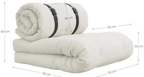 Fotel rozkładany Karup Design Buckle Up Dark Grey