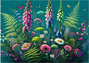 Obraz na szkle - Kwiaty łąkowe (70x50 cm)