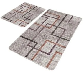 Szare aksamitne dywaniki łazienkowe zestaw 2 szt. 60x100 cm – Mila Home