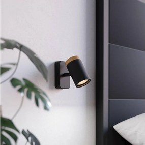 Eglo 300001 - Kinkiet punktowy do łazienki CONSUMA 1xGU10/3W/230V IP44 czarny/beżowy