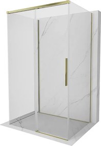 Mexen Rox-3S kabina prysznicowa 3-ścienna rozsuwana 110 x 90 cm, transparent, złota - 8C2-110-090-50-00-3S