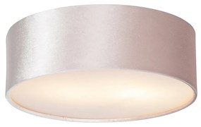 Nowoczesna lampa sufitowa różowa 30 cm ze złotym wnętrzem - Drum Nowoczesny Oswietlenie wewnetrzne