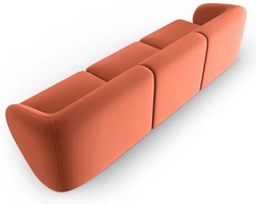Różowa aksamitna sofa 266 cm Paolo – Milo Casa