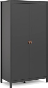 Dwudrzwiowa szafa ubraniowa Madrid 2D czarny mat