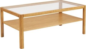 Stolik ze szklanym blatem w naturalnym kolorze 60x110 cm Lourmarin – House Nordic