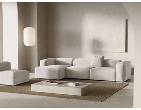 Beżowy sztruksowy narożnik (lewostronny/z szezlongiem) Bergano – Cosmopolitan Design