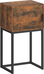 HOMCOM Wąski stolik konsolowy, szafka, design industrialny, salon przedpokój, 40x30x76cm, Rustykalny-Brąz