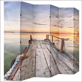 Wewnętrzny parawan z nadrukiem jeziora 228 x 170 cm D0-N88