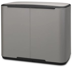 Jasnoszary stalowy kosz na śmieci z pedałem 36 l Bo – Brabantia