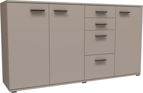 Kaszmirowa duża komoda z szufladami i półkami A3-W15