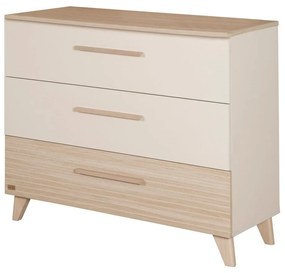 Kremowa/w naturalnym kolorze komoda dziecięca w dekorze dębu z przewijakiem 110x98x75 cm Sidney – Roba