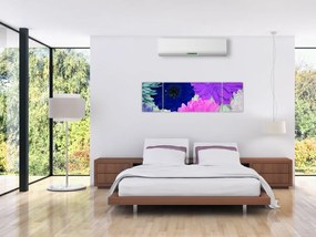 Obraz kolorowych kwiatów (170x50 cm)