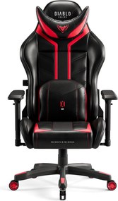Krzesło dla graczy Diablo X-Ray Normal Size czarno-czerwony