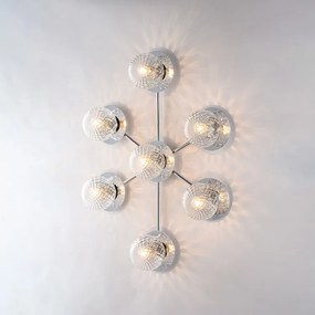 Lampa sufitowa Armonia z polerowanego chromowanego żelaza 7 świateł dł. 85 x 62 BL285-PL7-CR