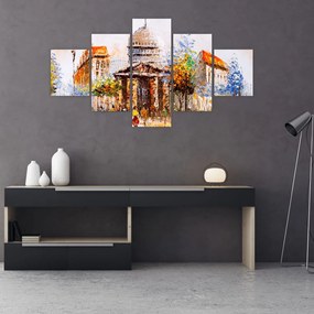 Obraz - Malowana miejska pamiątka (125x70 cm)