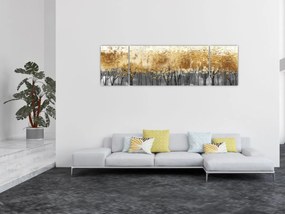 Obraz - Złote drzewa (170x50 cm)