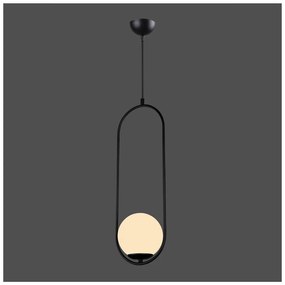Czarna lampa wisząca Squid Lighting Arch, wys. 146 cm