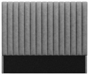 Zagłówek z pionowymi przeszyciami SARAH - 160cm - Tkanina - Kolor szary